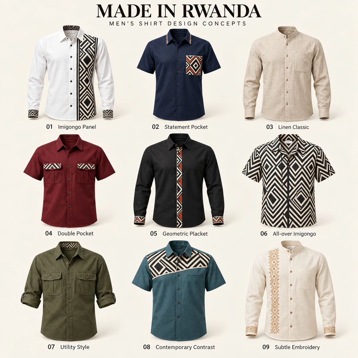 Made in rwanda shirts for men